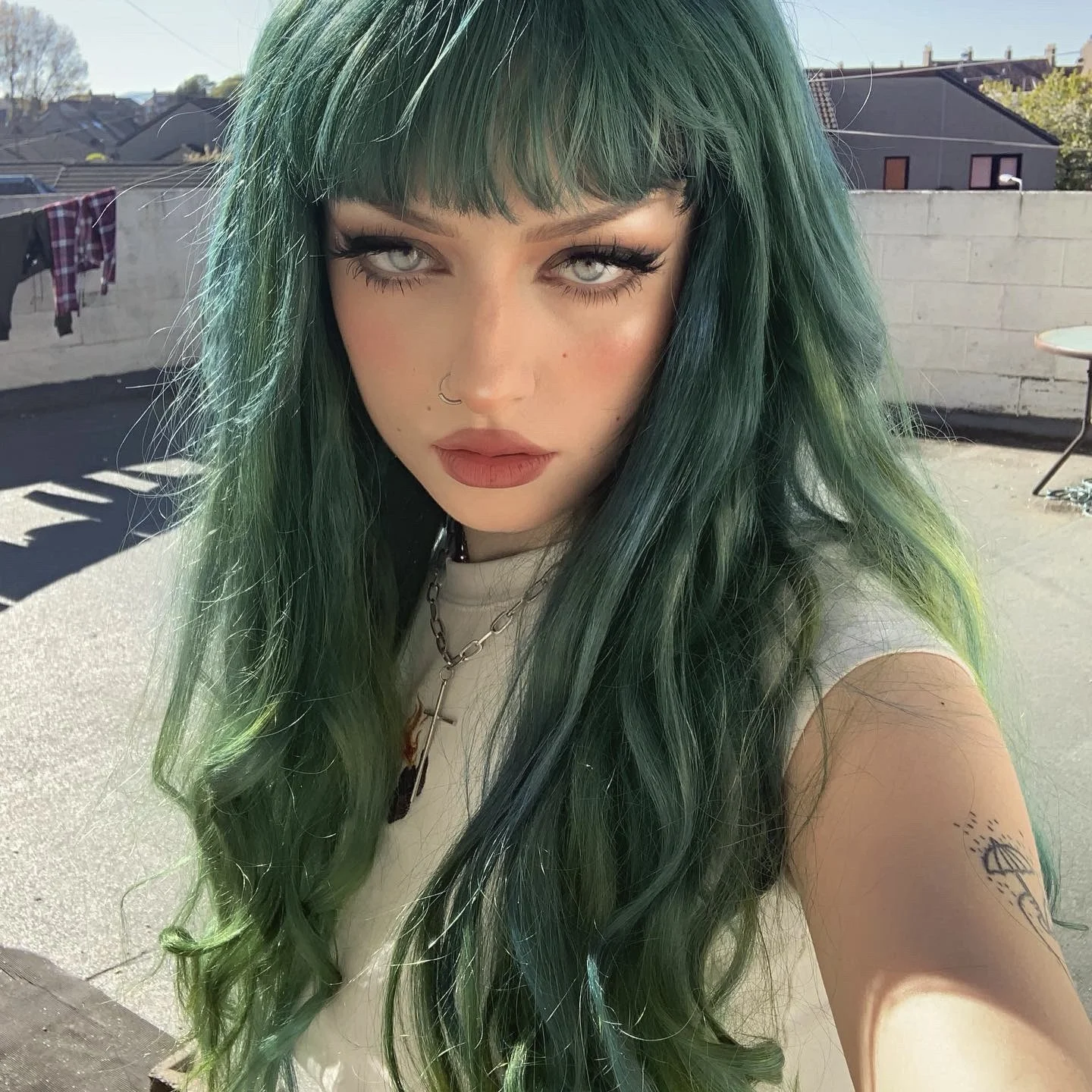 Wholesale Other Artificial Hair Wigs Wine Red green 171/261 Long bob Straight body lace front Wig  Synthetic Heat Resistant