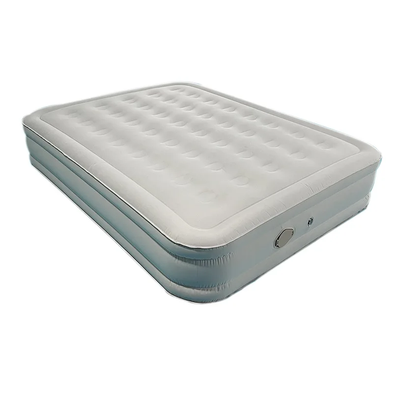 2024 New Built In Pump Automatic Inflatable Outdoor Waterproof Portable Flocking Air Camping Mattress