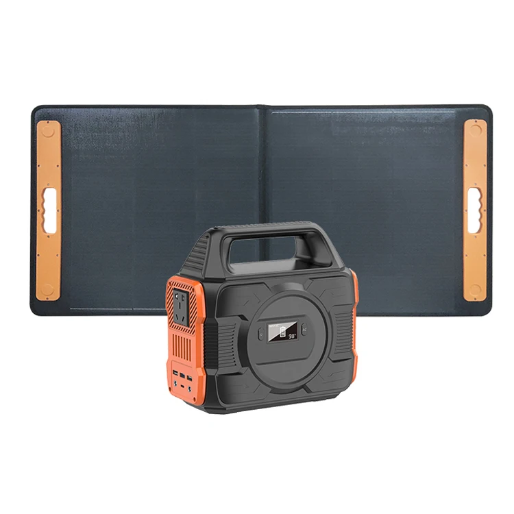 Emergency Storage Power Supply Solar Panel Kit 300W Portable Charger Power Bank Station