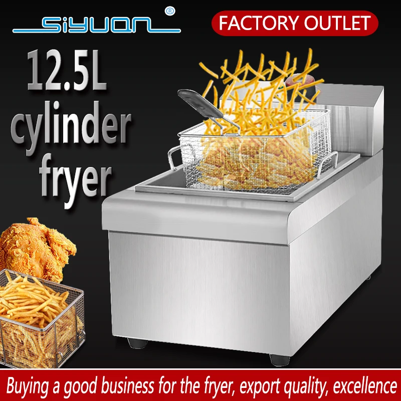 Hot selling electric fryer, single can vertical industrial fryer, electric commercial fryer