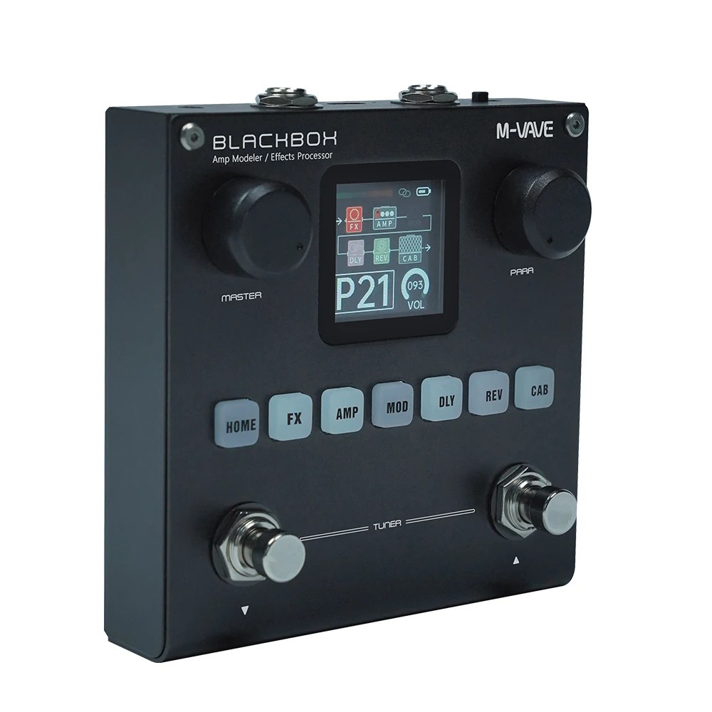 M-VAVE BLACKBOX гитарный усилитель с эффектом Mutli шумоподавление компрессор 20 Ампер 3-диапазонный экв 7 модуляция 5 задержек 6 ревербераций ЛР