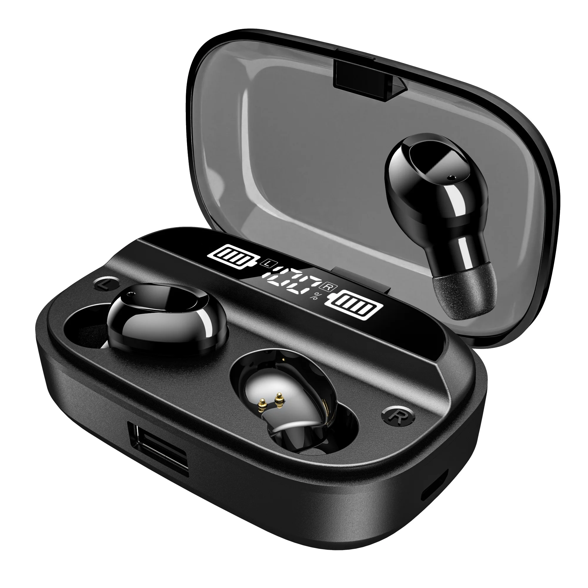 Mini Magnetic In-Ear Earpiece Auriculares Wireless Earphones Earbuds Bluetooths for Sport Running Jogging