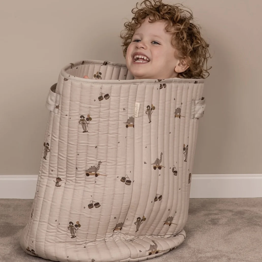 Washable Cotton Basket Small Size Desktop Sundries Rope Trash Basket Machine Washable Laundry Storage Basket With Handles