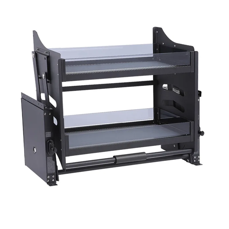 Pull Down Kitchen Cabinet Lift Shelf Organizer Automatic Basket Rack