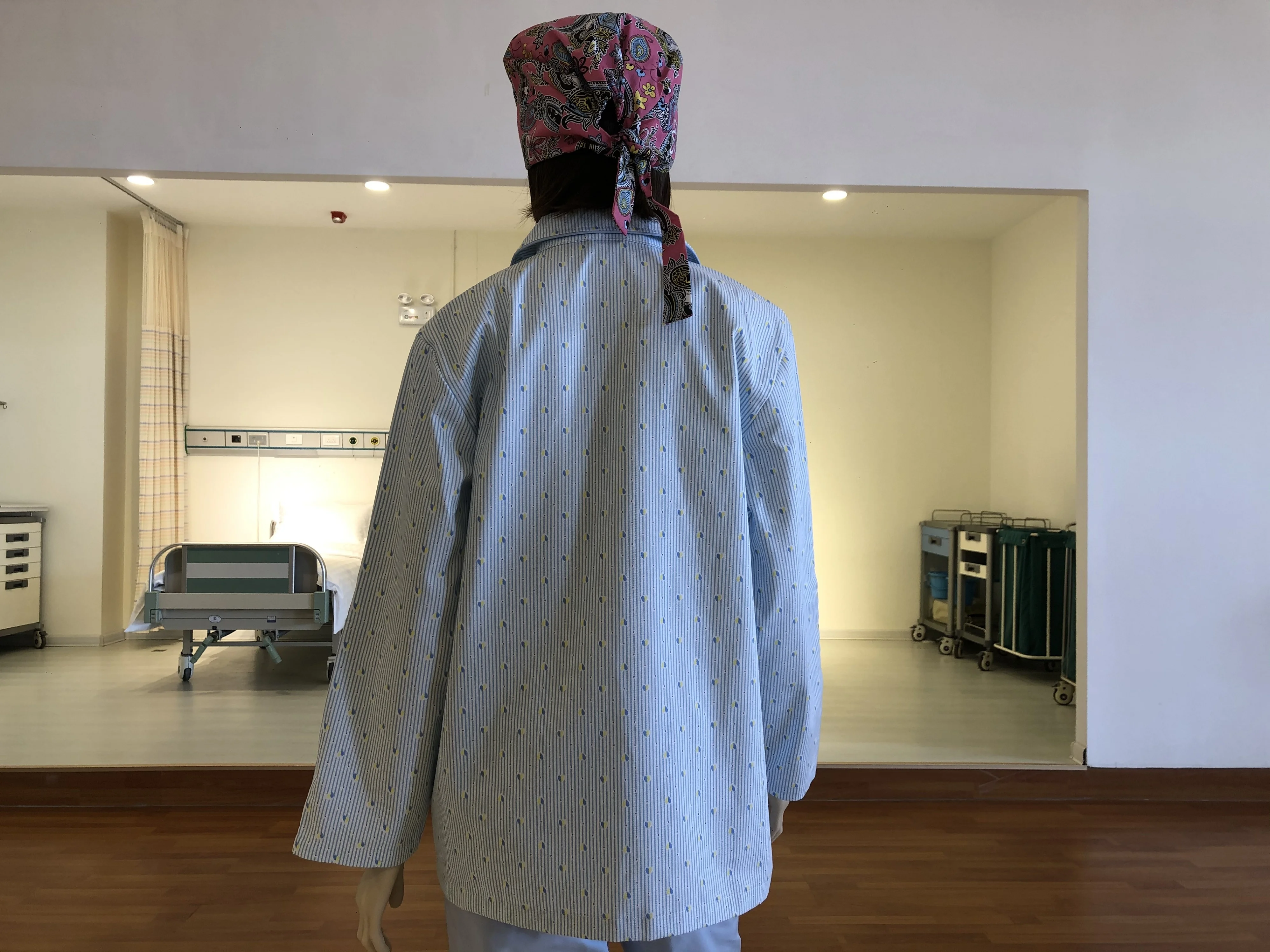 100%cotton printed fabric  patient gown medical use