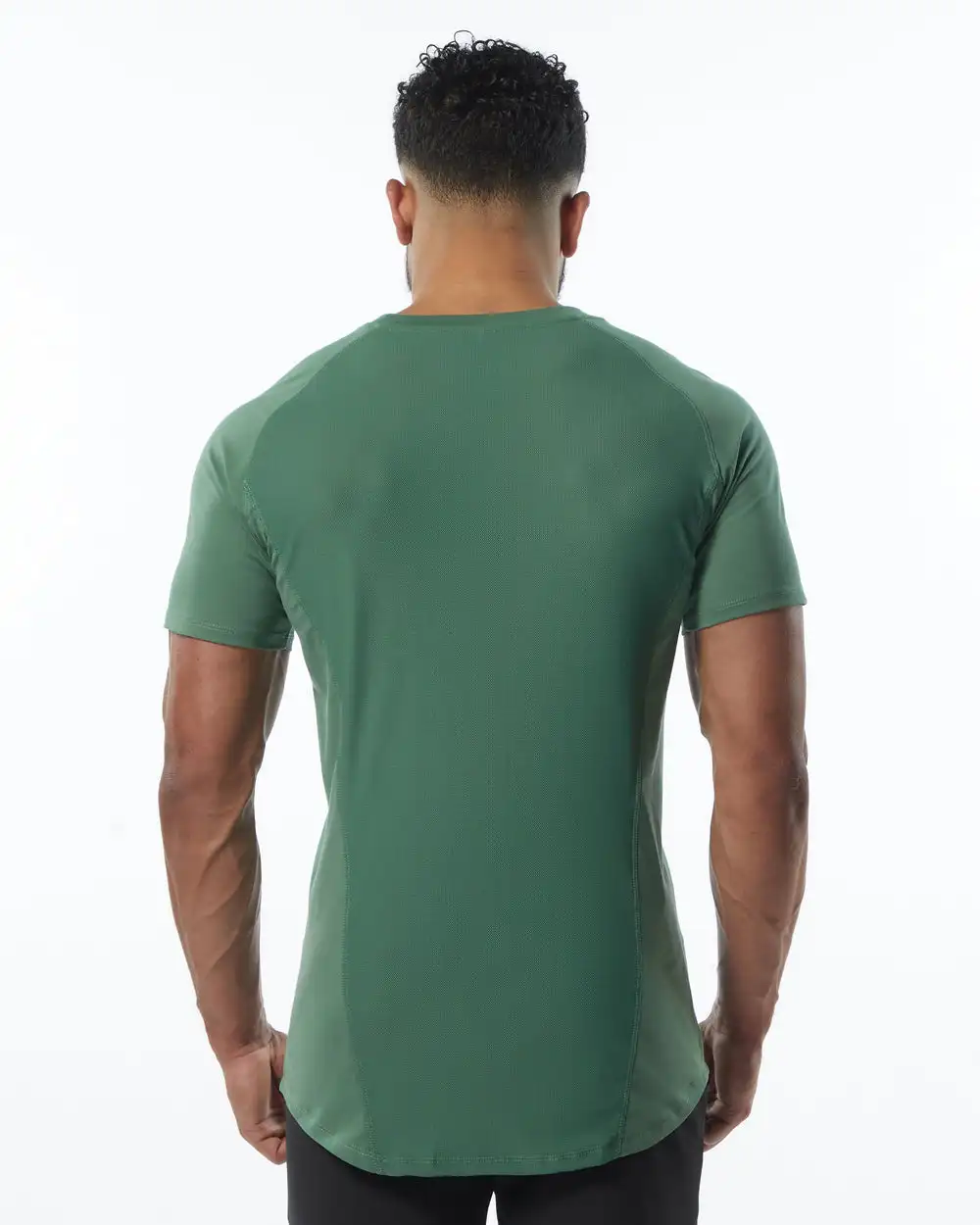 Custom screen printing quick dry polyester t-shirtst curve bottom gym athletic fitness work out wear sports t shirt