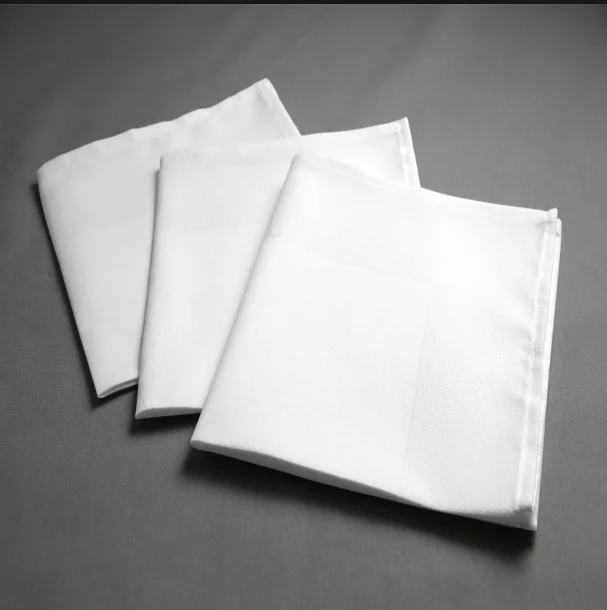 55cm x55cm satin band cotton table napkins