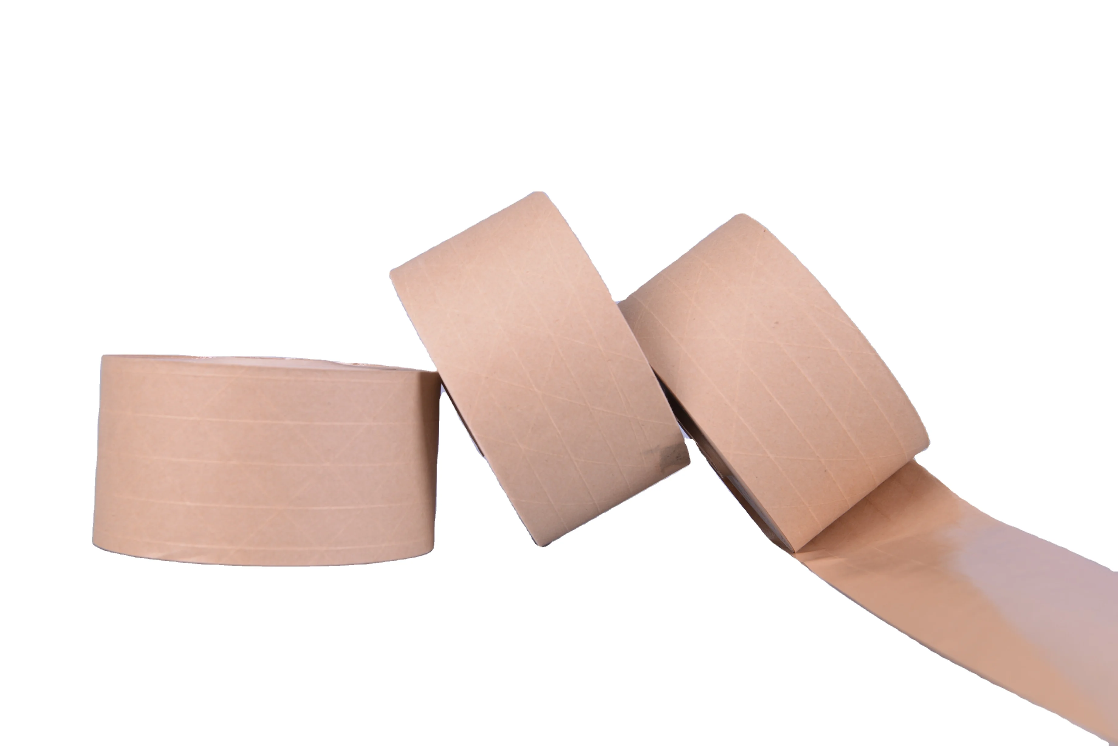 Eco Friendly Printable OEM Customized Reinforced Adhesive Water Activated Kraft Paper Tape For Packing