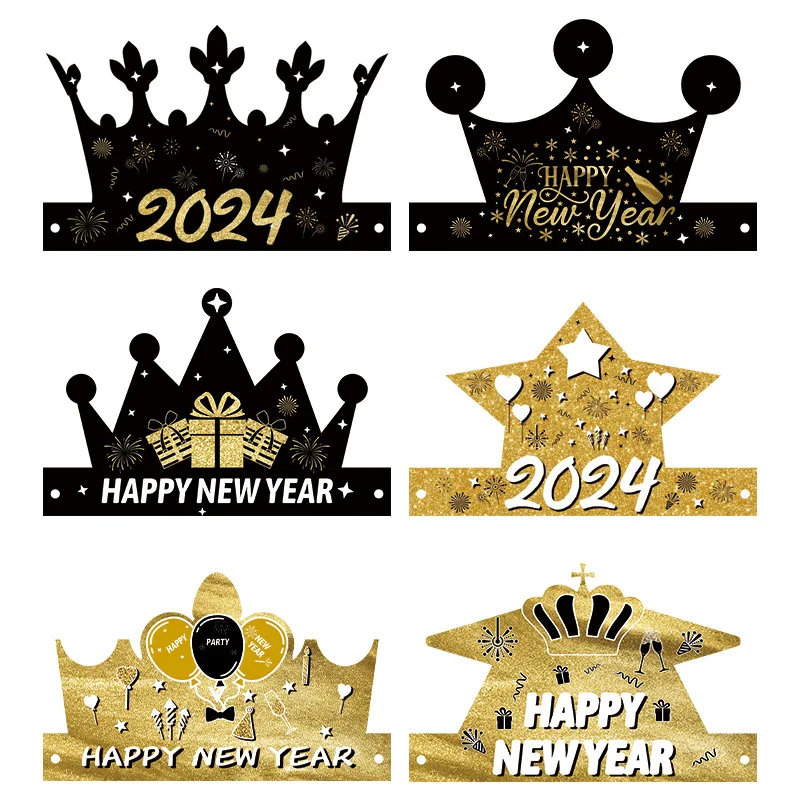New year festival paper hat happy new year party carnival photo props decoration supplies