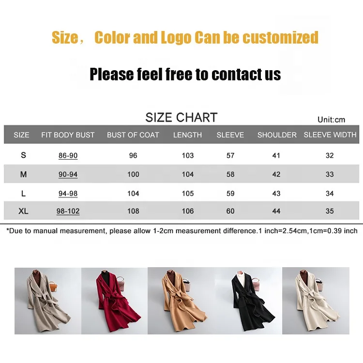 New Arrival Winter Long Jacket Genuine Wool Cashmere Women Coat