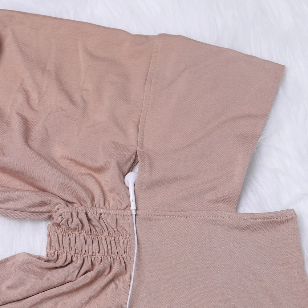 Hot Selling  Silk Lined Neck Covered  Inner with Ear Holes Genuine Silk Undercap Underscarf