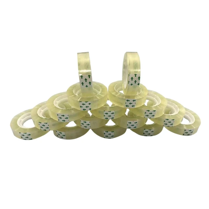 Transparent stationery tape small mini roll whole box wholesale student tape Stationery small tape