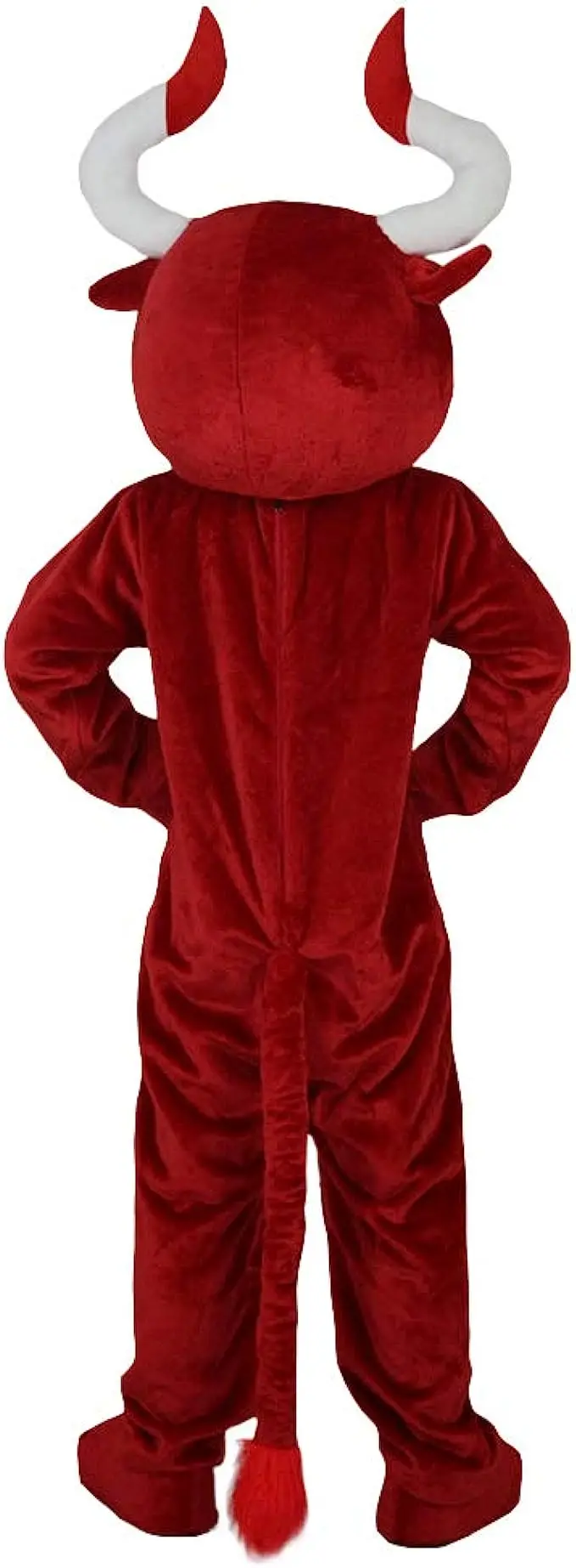 Funtoys Red Cow Bull Bison Mascot Costume for Adult Cartoon Animal Role Play for Holiday Feast Party Game