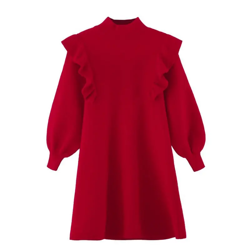 Mommy and Me Clothing Christmas Knitted Long Sleeve Costumes New Parent-child Dresses Family Matching Outfits Sweater Dresses