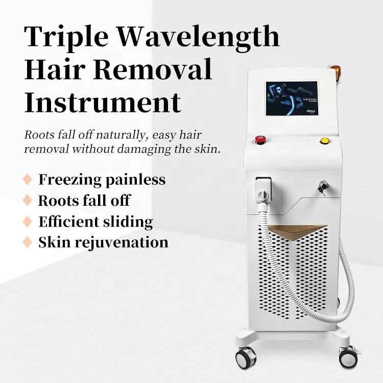 Laser Hair Removal 2023 Diode Laser 3 Waves 808nm Diode Laser 755nm 808nm 1064nm Hair Removal OEM ODM