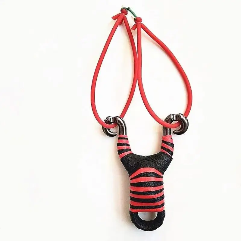High quality alloy metal slingshot, outdoor hunting rubber band slingshot, simple jade sheep shaped bow head