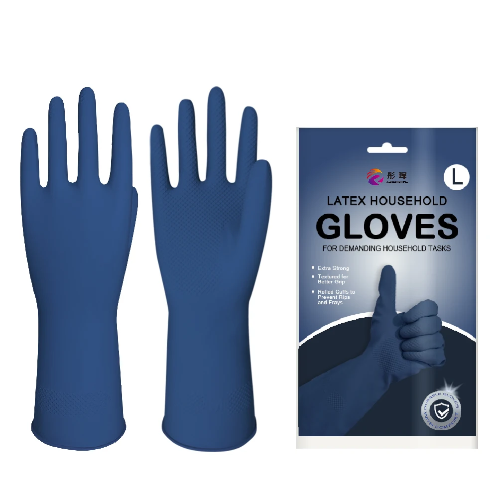 32 см длинные Водонепроницаемые Многоразовые латексные перчатки для домашнего использования Нескользящие многоцелевые прочные