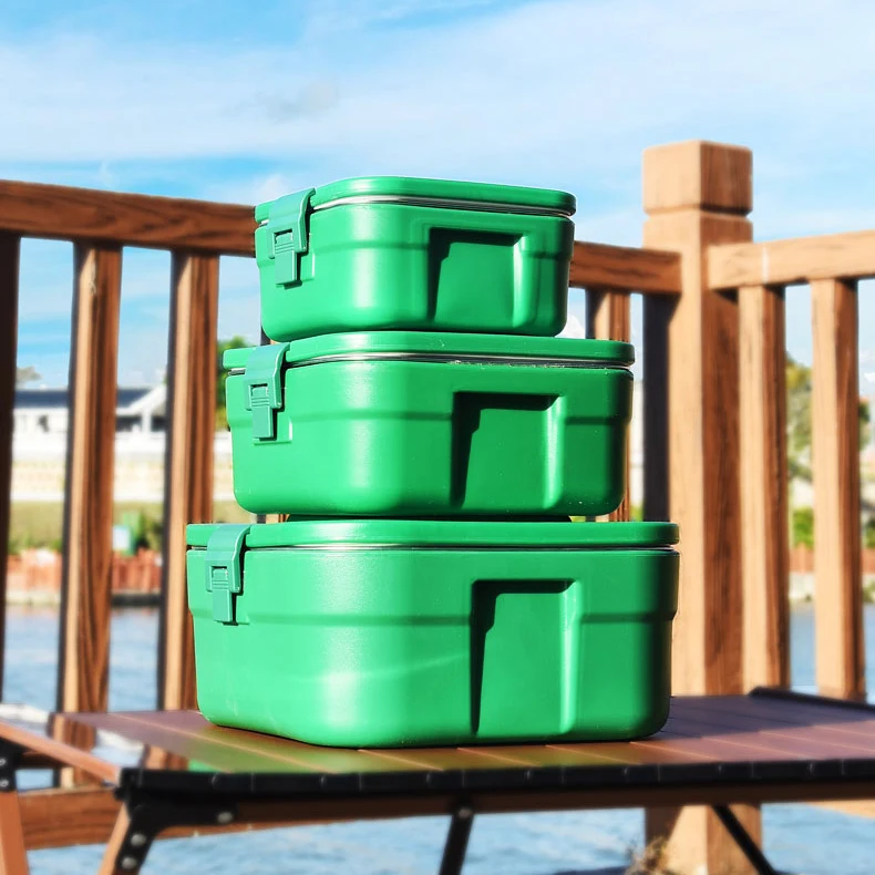 Wholesale Multi-function Square Stainless Steel Insulation Barrel Travel Portable Picnic Outdoor Food Warmer Ice Cooler Box