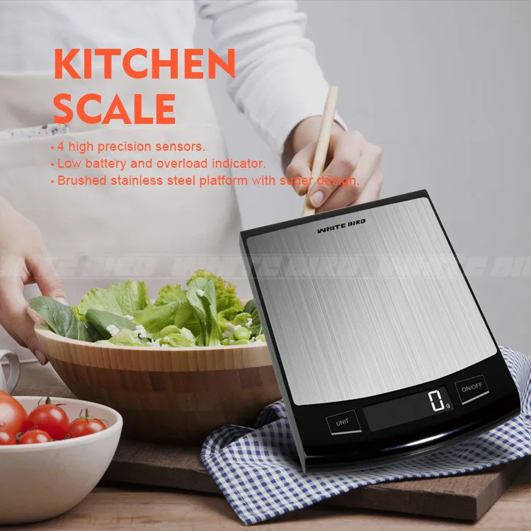 New Arrival Good Quality Digital Electronic Tempered Glass Food Kitchen Scale