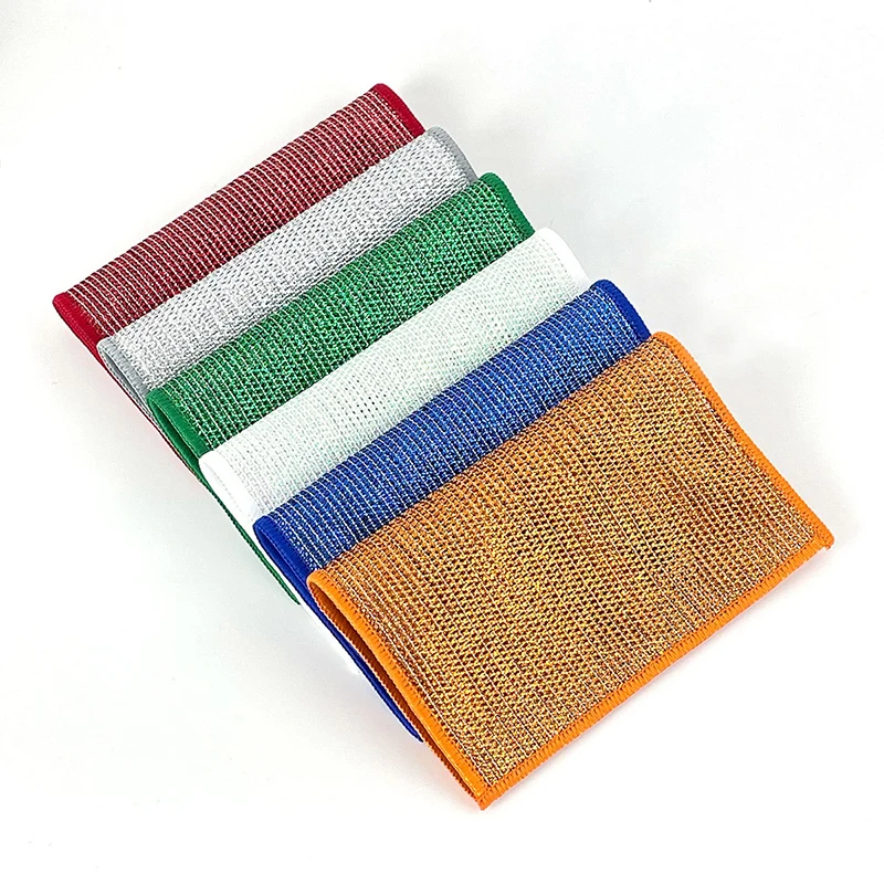 Esun Multifunction Colored Silver Cloth Double Household Cleaning Cloth Steel Ball Dish Towel