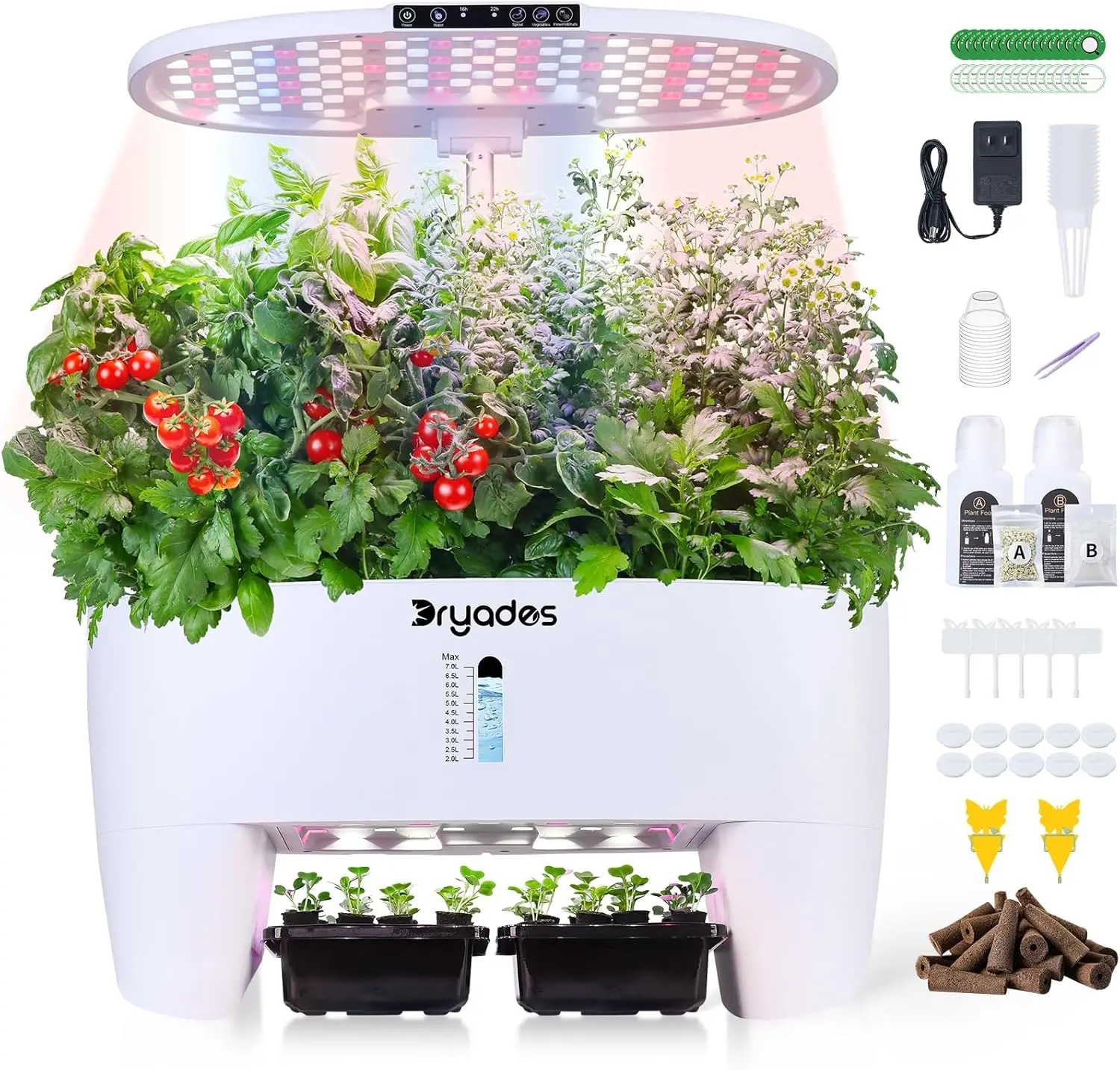 Growing System Kit 16Pods, Herb Garden with Sprout Mode Can Seedling in Advance, Indoor Garden Planter Tools for Home Office