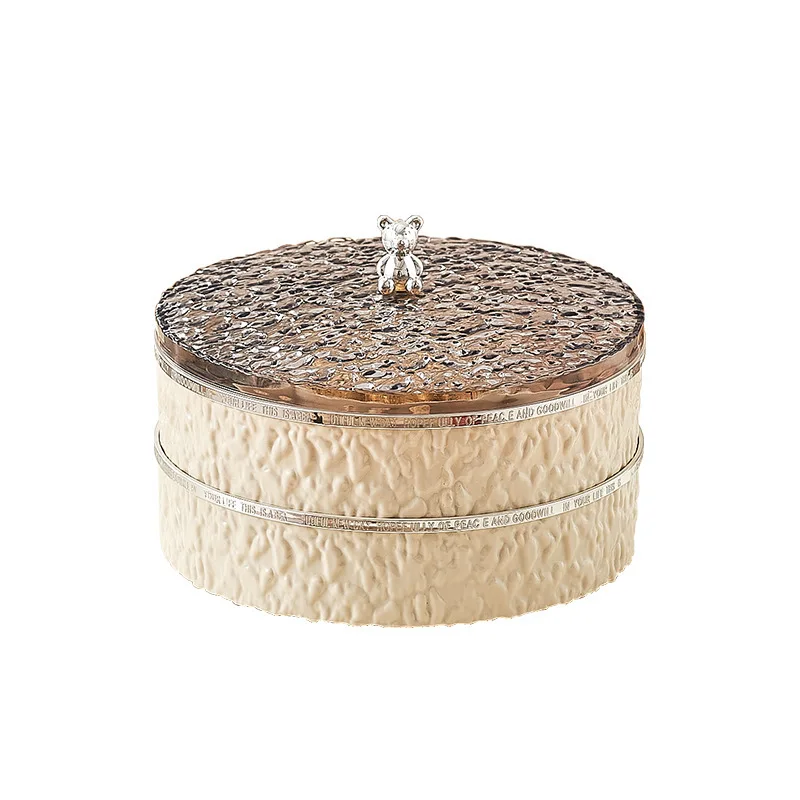 New Design Light Luxury High Aesthetics Cream-style Living Room Coffee Table Multilayer Snack Tray