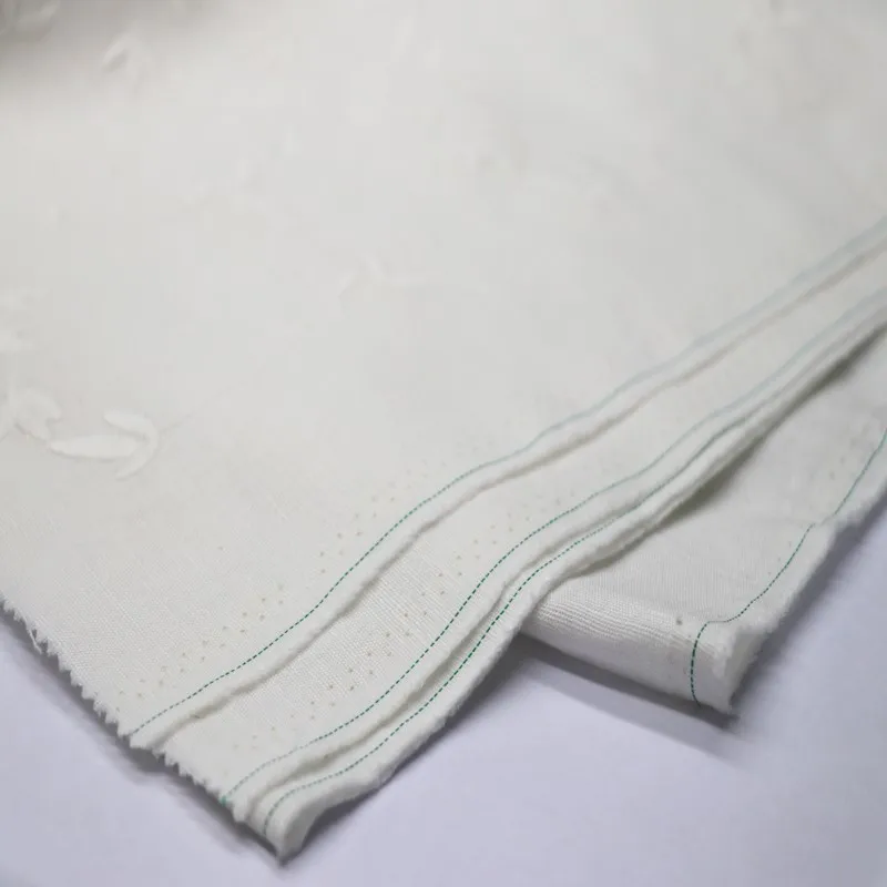 100% flax embroidery Linen cotton fabric