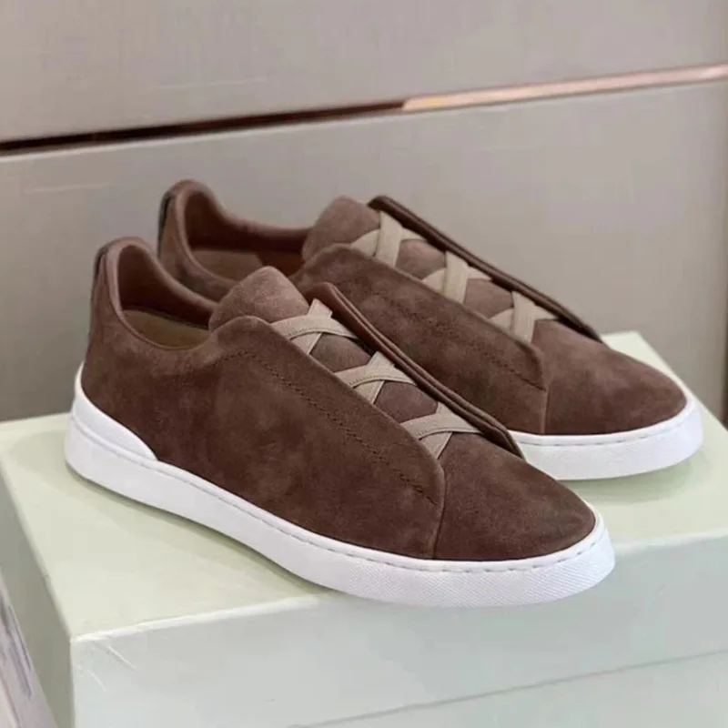Мужские спортивные кроссовки из натуральной кожи