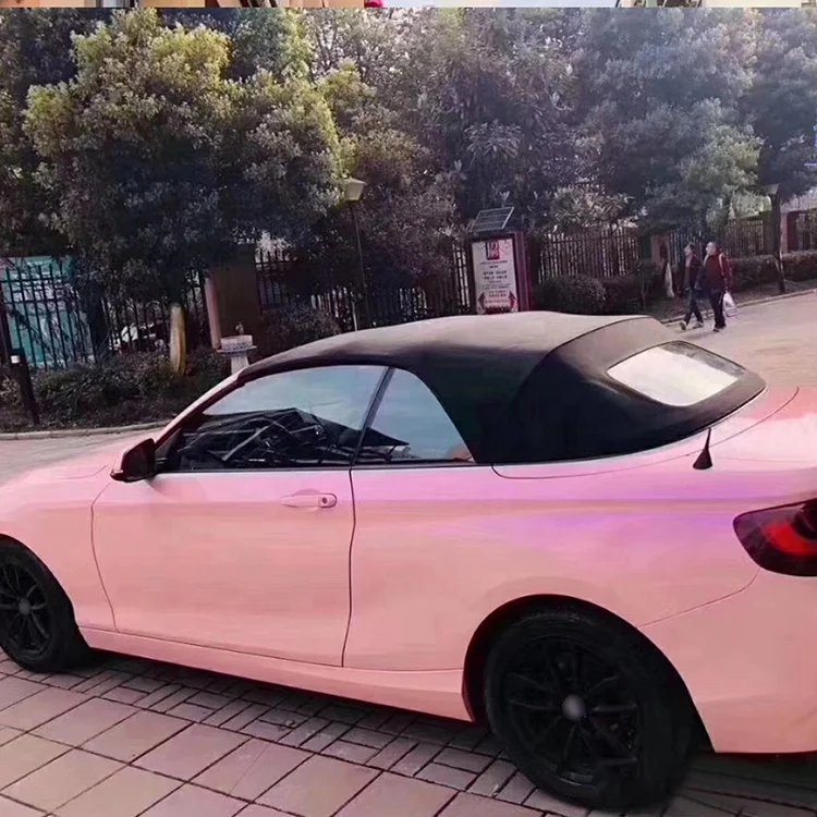 Car Decor Accessories  Low Tack Glue 1.52*18m Size Volcano Grey Blue Pink Chameleon Candy Vinyl Car Wrap