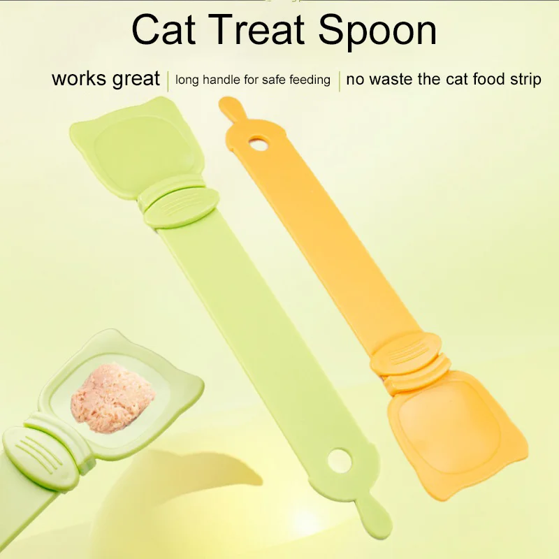new cat strip squeeze spoon HIPS snacks automatic dog pet food treats feeding cat treat spoon feeder for cats