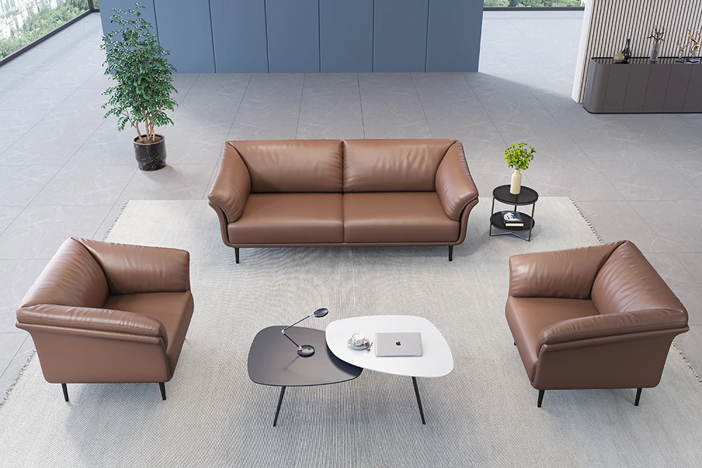 Wholesale Sofa Furniture Cheap Modern Leather Executive Office Sofa Living Room Sofa Set