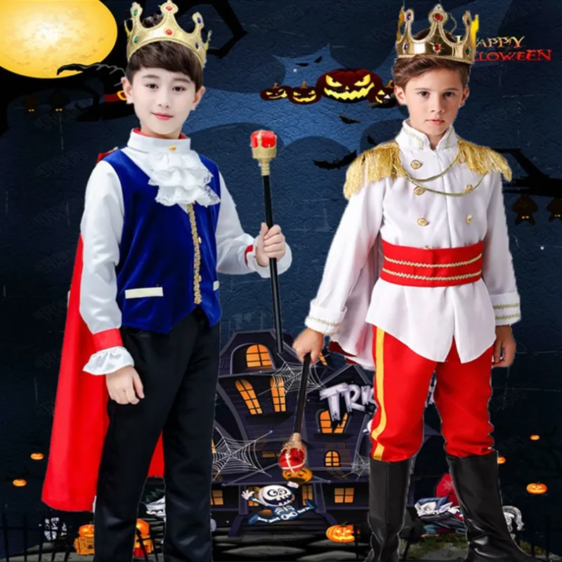 Kid Boy Cosplay Prince King Roleplay TV Party Suppliers Halloween Costumes