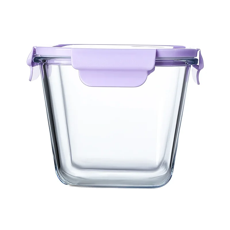 L Eco-Friendly Glasses Air Tight Kitchen Grain Rice Box Glass Storage and Container Set for Food