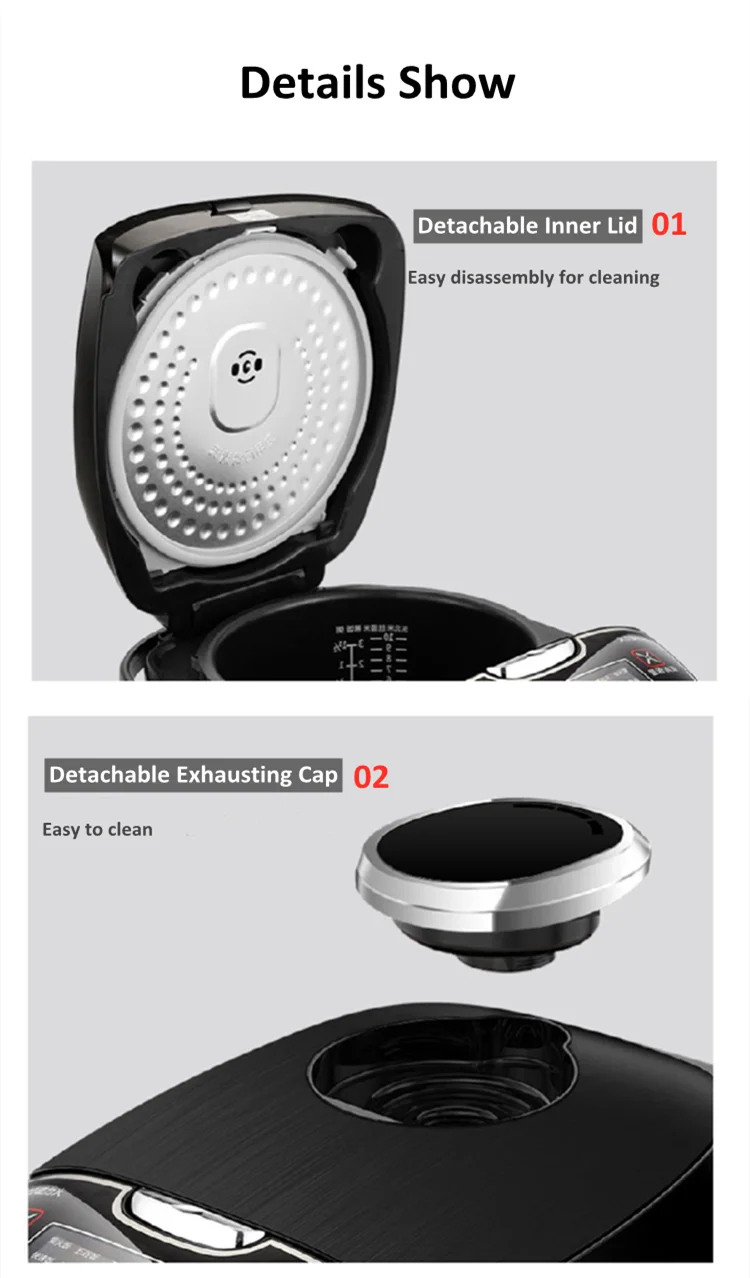 
Rice cooker IH household 5L large capacity rice cooker intelligent electromagnetic heating automatic rice cooker 