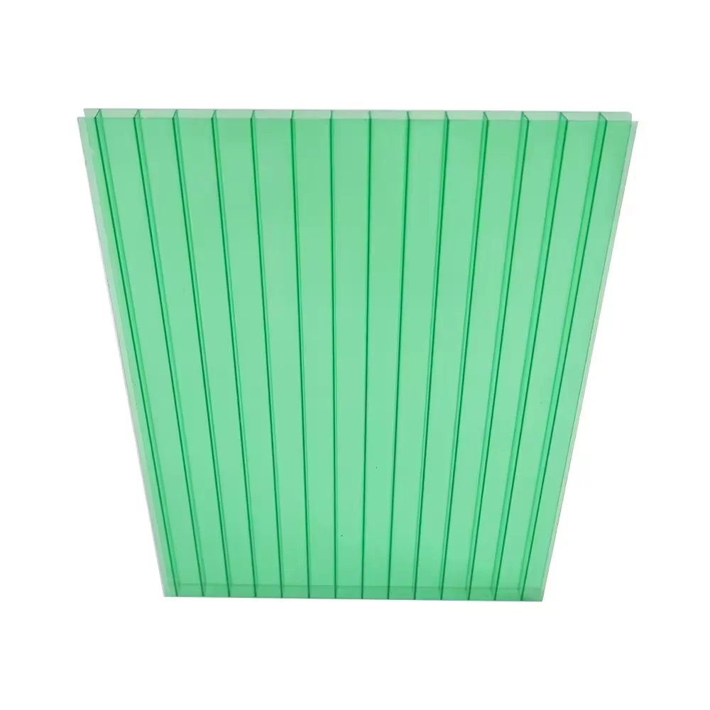 twin wall triple wall four wall uv coating polycarbonate hollow sheet greenhouse roof panels roofing sheet