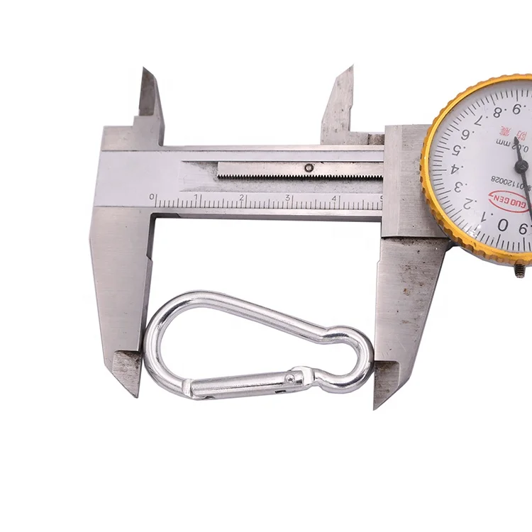 Factory wholesale metal clip bag parts outer door sports water bottle hook 5 cm gourd shape aluminum cheap carabiner keychain