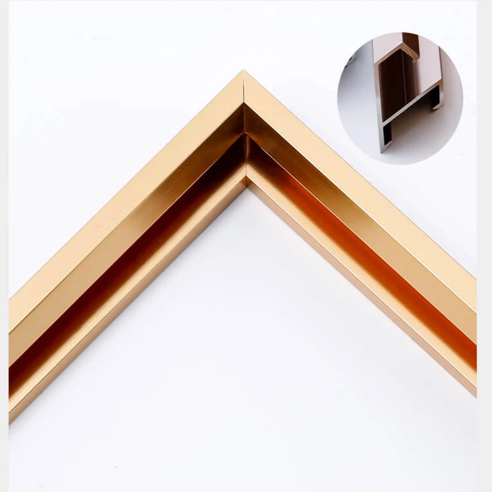 Aluminum alloy home decoration picture frame line metal material manufacturer sells advertising poster mirror frame