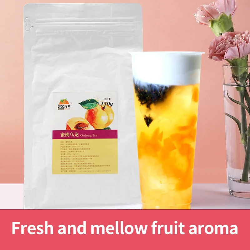 Private Label Custom OEM 150g White Peach Oolong Pyramid Tea Bags for Bubble Tea