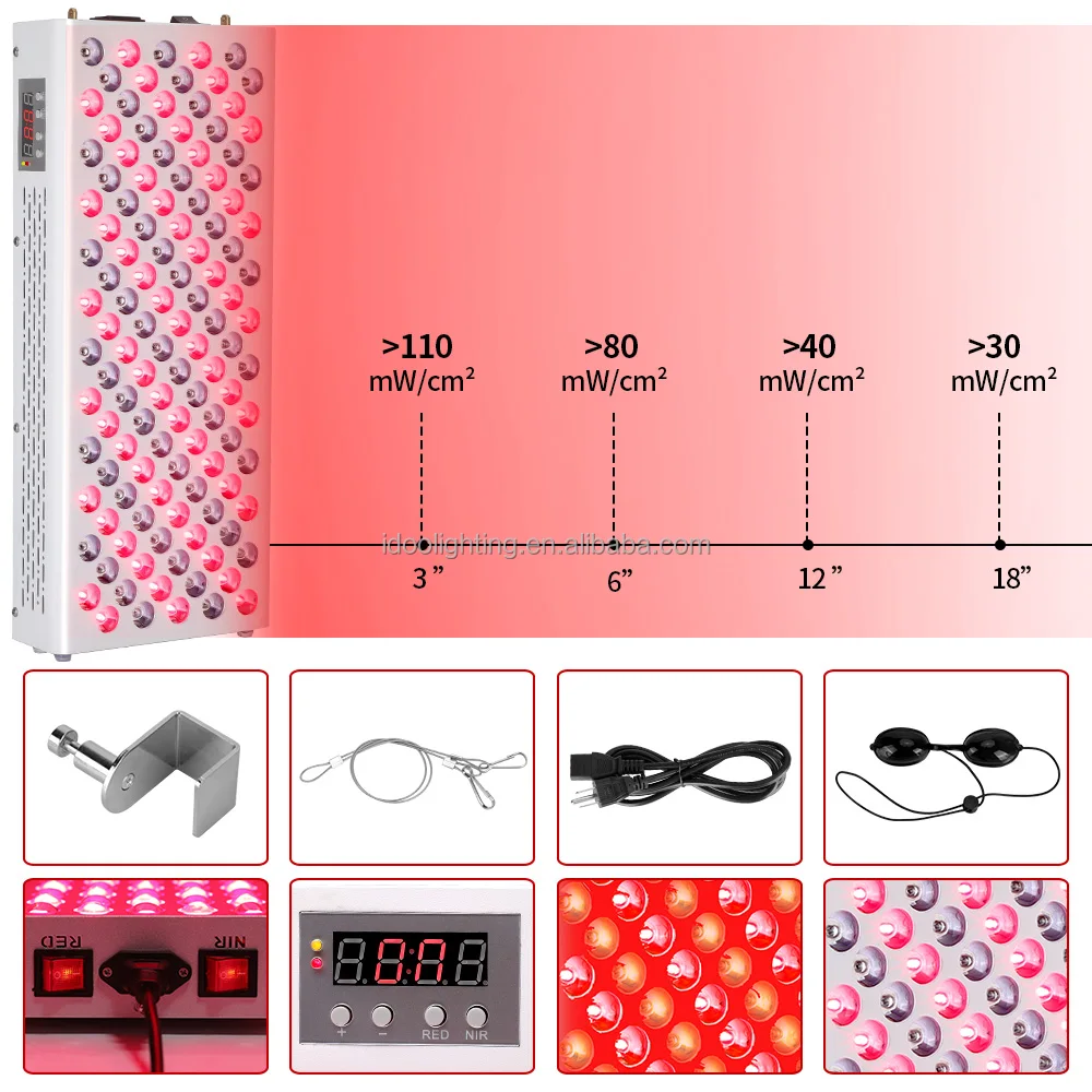 Infrared LED Red Light therapy 630/660/810/850 nm 600W RED Light Therapy Panel for Skin Beauty treatment