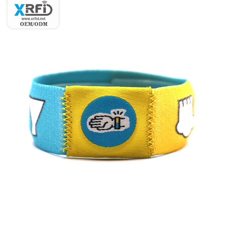 Wholesale Personalizedl RFID Elastic Custom Fabric Wristband For Events