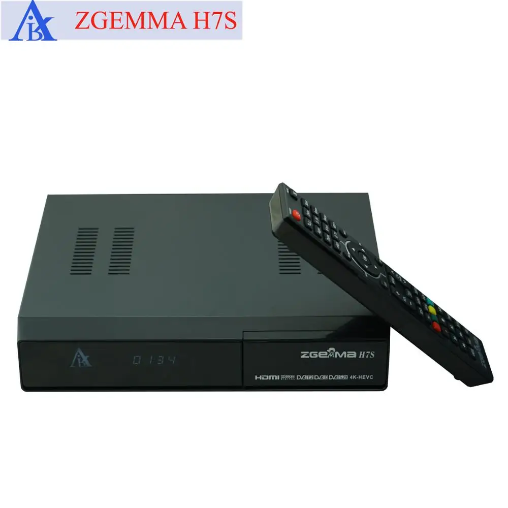 2*DVB S2X +DVB T2/C Factory price good quality 4K ZGEMMA H7S Satellite receiver Linux OS set top box