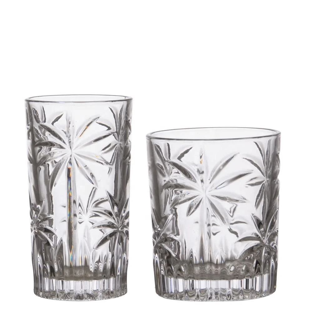 New Arrival Clear Elegant Cheap Handmade Pressed Highball Stemless Wine Glass Tumbler