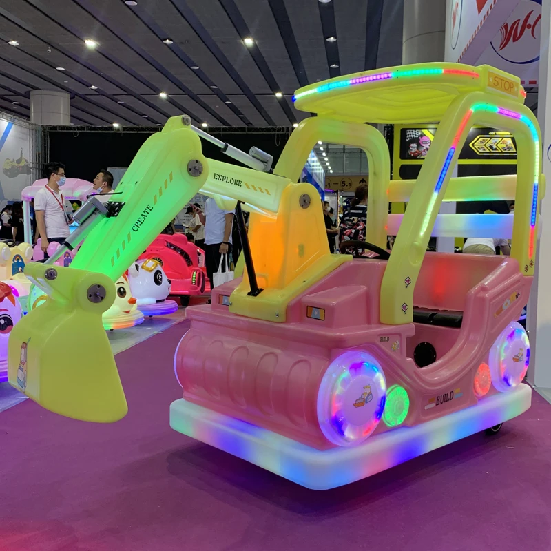 2025 new model digger Bulldozer excavator electric Battery bumper cars for children and adults for sales