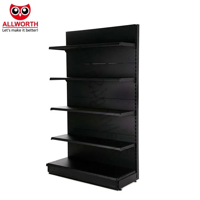 Factory Custom Size white round shelf half circle end supermarket shelves gondola supermarket shelf