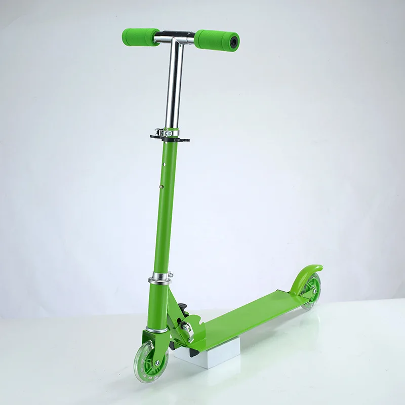 Factory Wholesale 2-in-1 Ski All Iron Two Wheels Folding Scooter High Quality Kids Dual Use Scooter