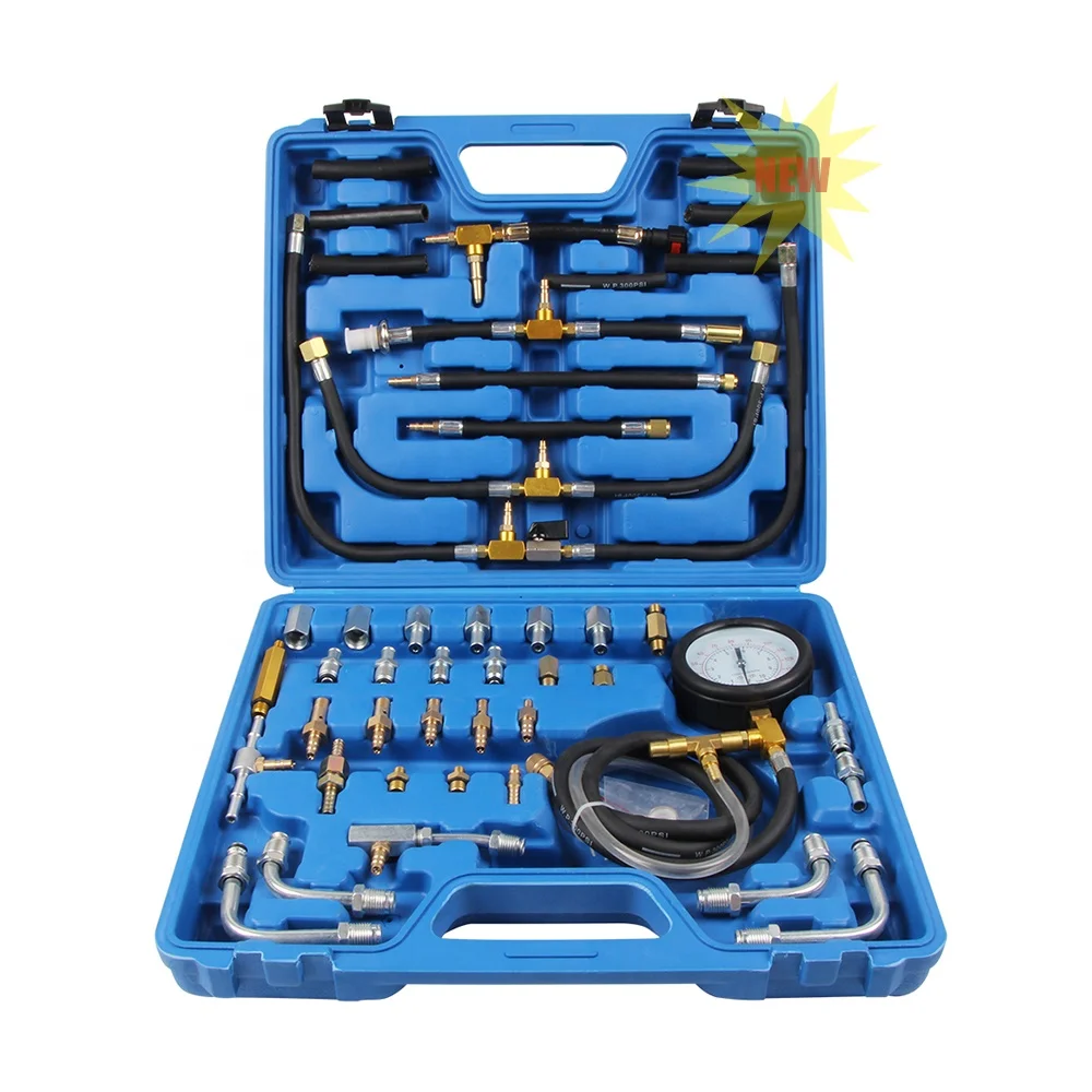 VIKTEC Engine Fuel Injection Pressure Tester Gauge Master Automotive Tool Kit