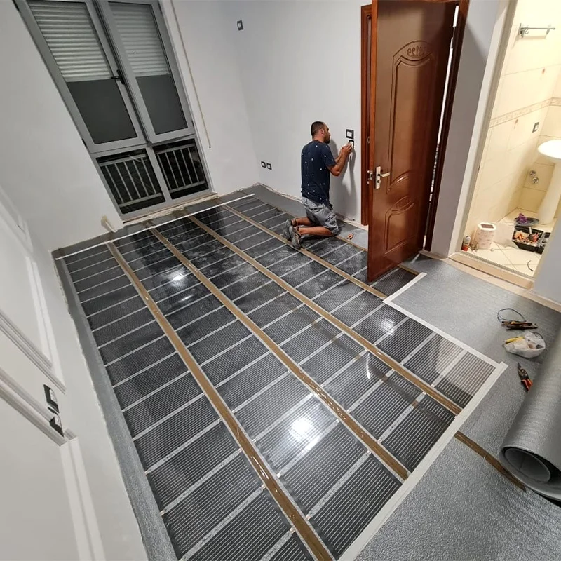 Factory custom PTC electric underfloor heating roof pad graphene heat mat