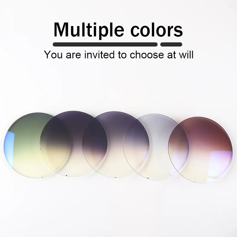 Gradient Resin Lens Grey with HC Coating Lenticular Vision Effect Brown Color