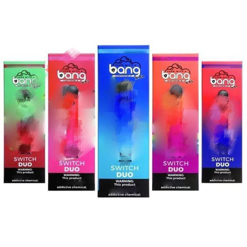 USA Free Ship Bang switch dup xxl 2000 Times Vapes Pen Disposable Pod Customized Paper Display Box with Free Shipping