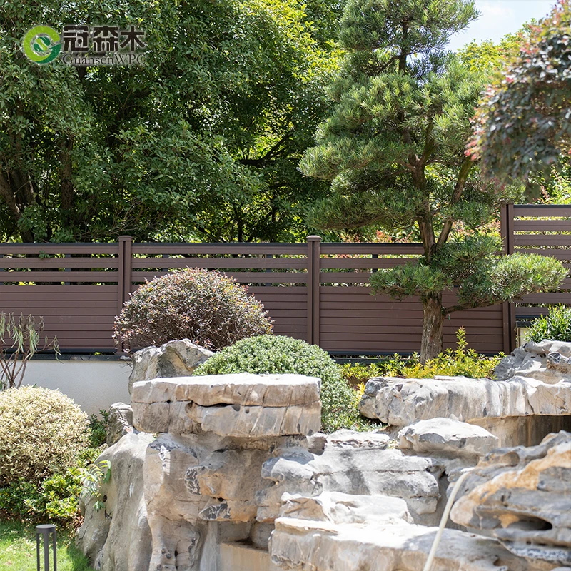 DIY size wpc fence Panel wood plastic Composite Boards 1.8*1.8M WPC Aluminum wpc fence for outdoor